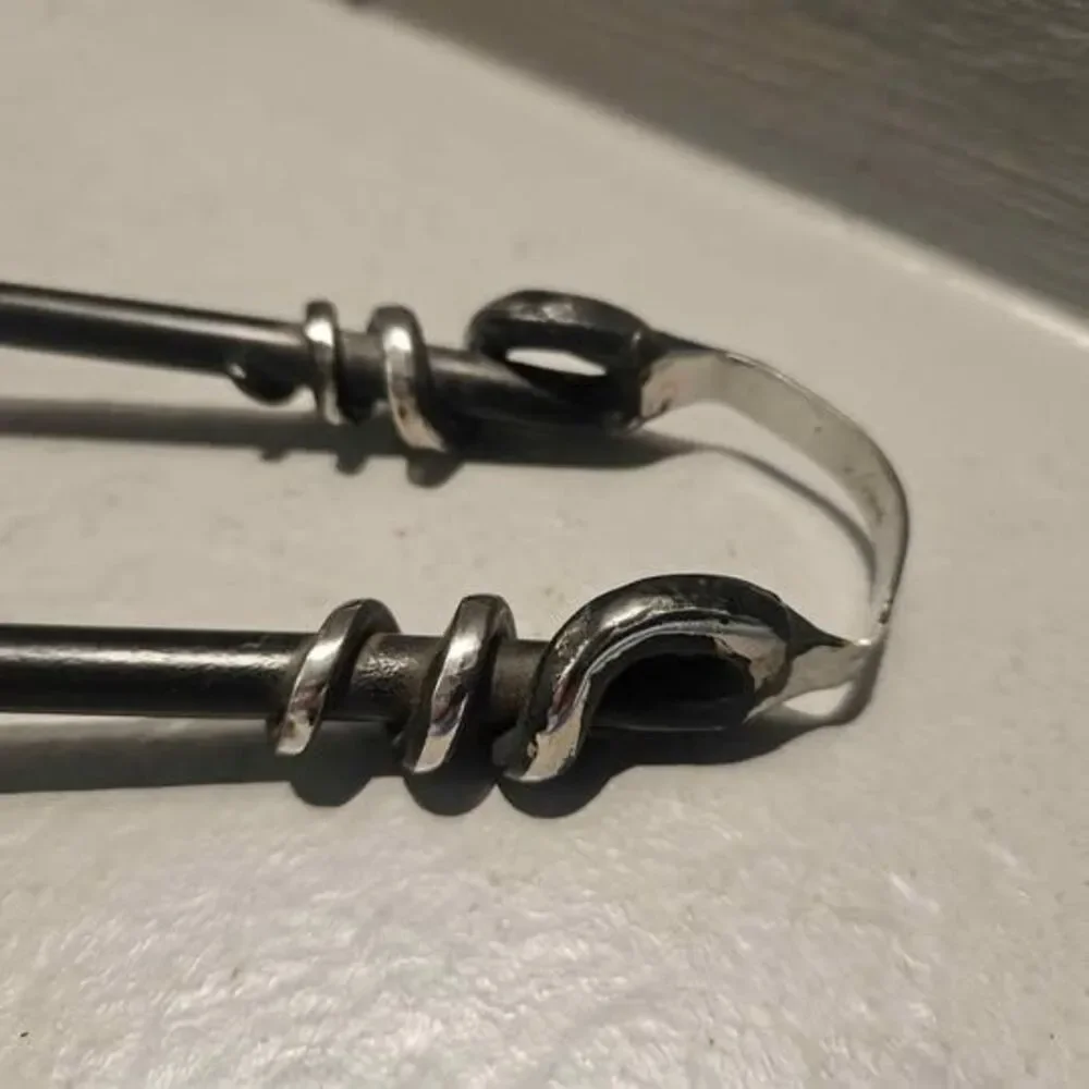 Decorative Silver Metal Salad Tongs 10